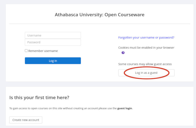 account login page